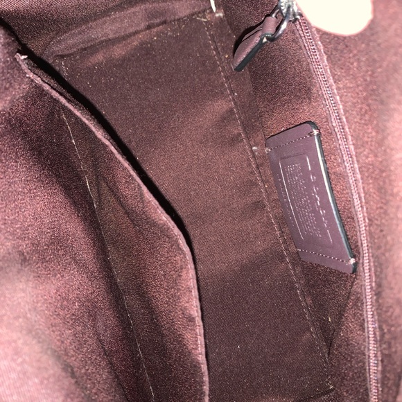 COACH Rowan Black Signature Satchel with silver hardware w crossbody strap - Picture 5 of 11